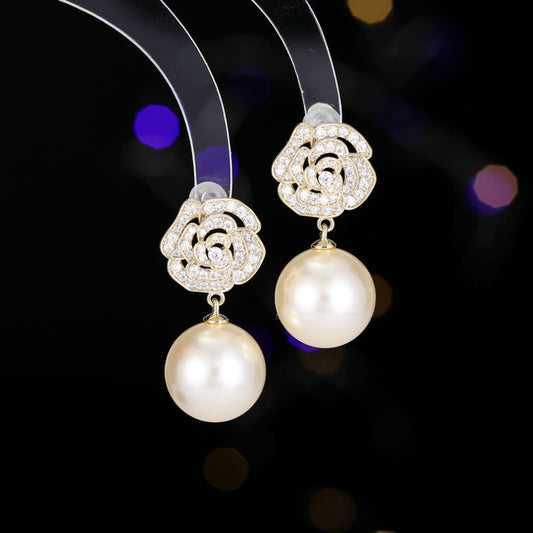 Crystal Rose Pearl Drops