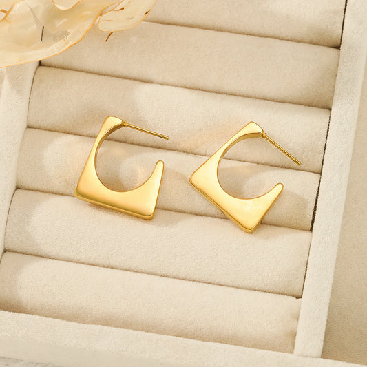 Squared Hoop Earrings