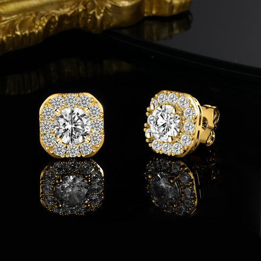 Radiant Cushion Stud Earrings