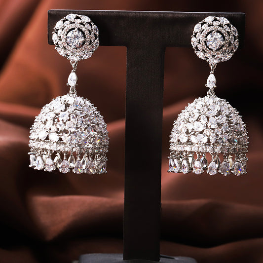 Diamond Studded Jhumka Earrings