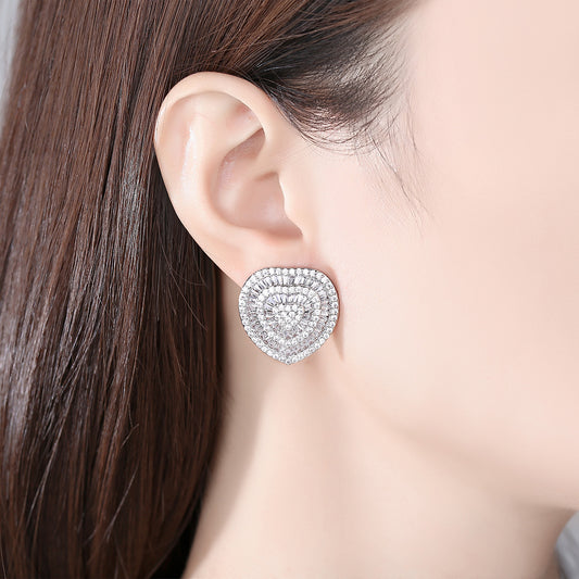 Radiant Heart Halo Stud