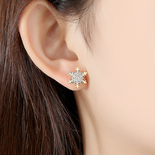 Snowflake Stud Earrings