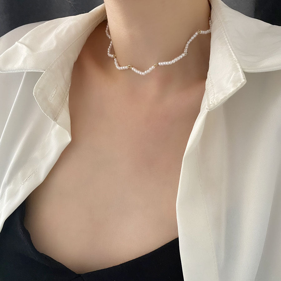 Dainty Pearl String Necklace