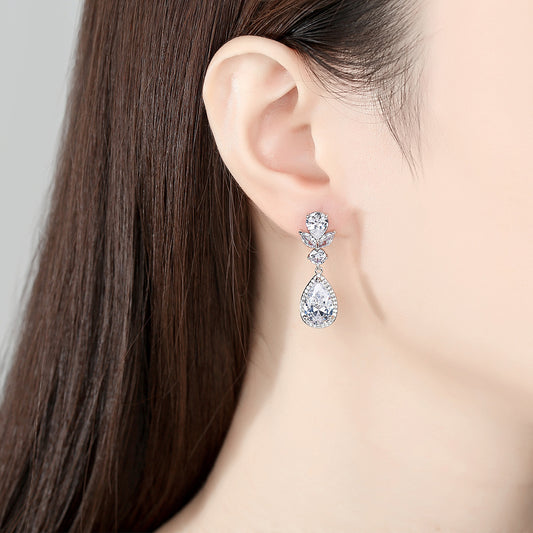 Lunaria Crystal Drop Earrings