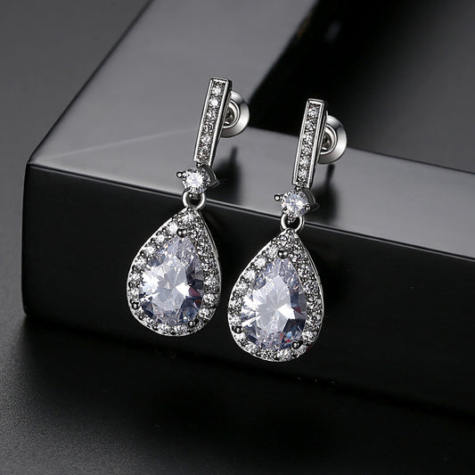 Seraphine Crystal Tear Earrings