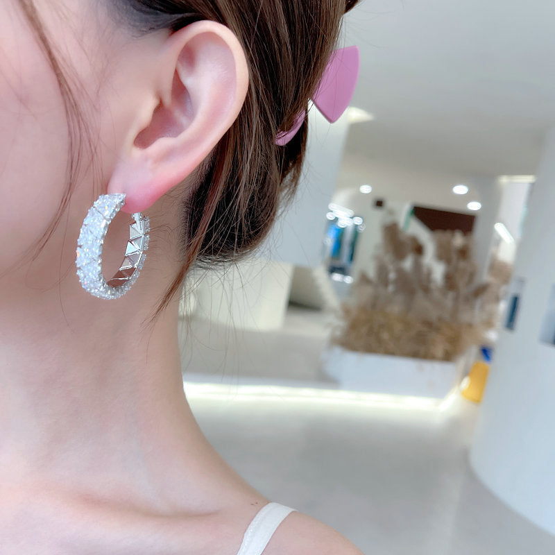 Crystal Arc Luxe Hoop