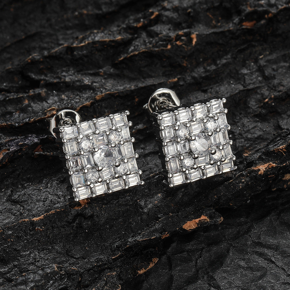 Cluster of Diamond Stud Earrings