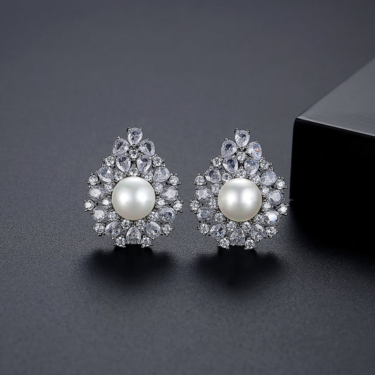 Ivory Aura Pearl Studs