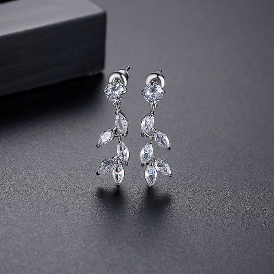 Elara Crystal Vine Earrings