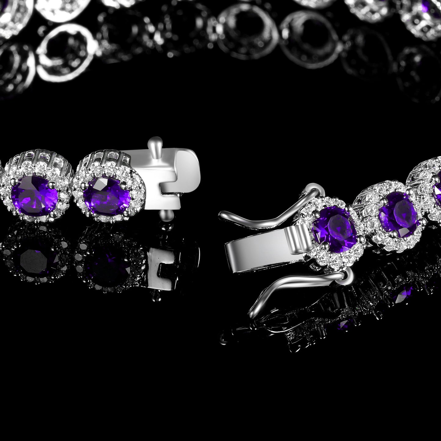 AMETHYST ROYALE HALO BRACELET