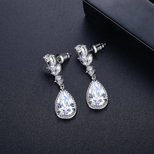 Lunaria Crystal Drop Earrings