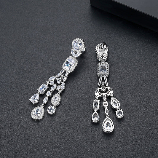 Regal Rainfall Crystal Earrings