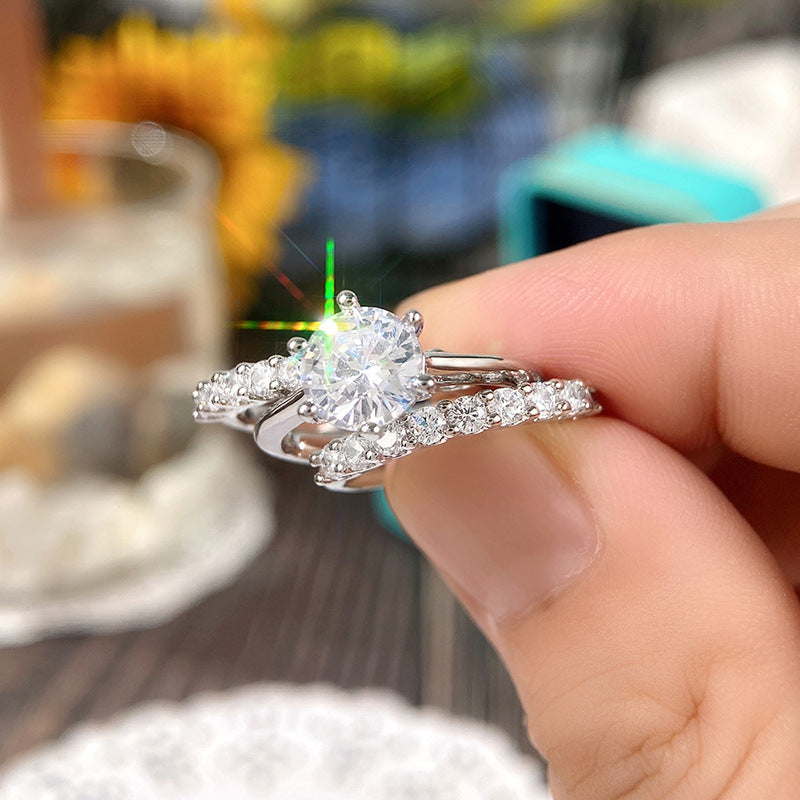 Diamond Look Rings Luxe Trinity™ Diamond-Look Ring Set (3-Piece) – www.zewar.co