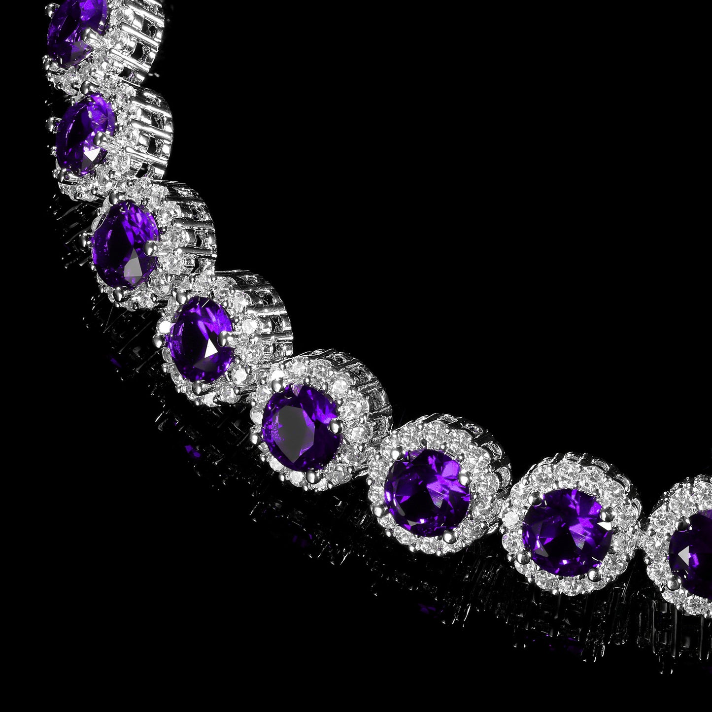 AMETHYST ROYALE HALO BRACELET