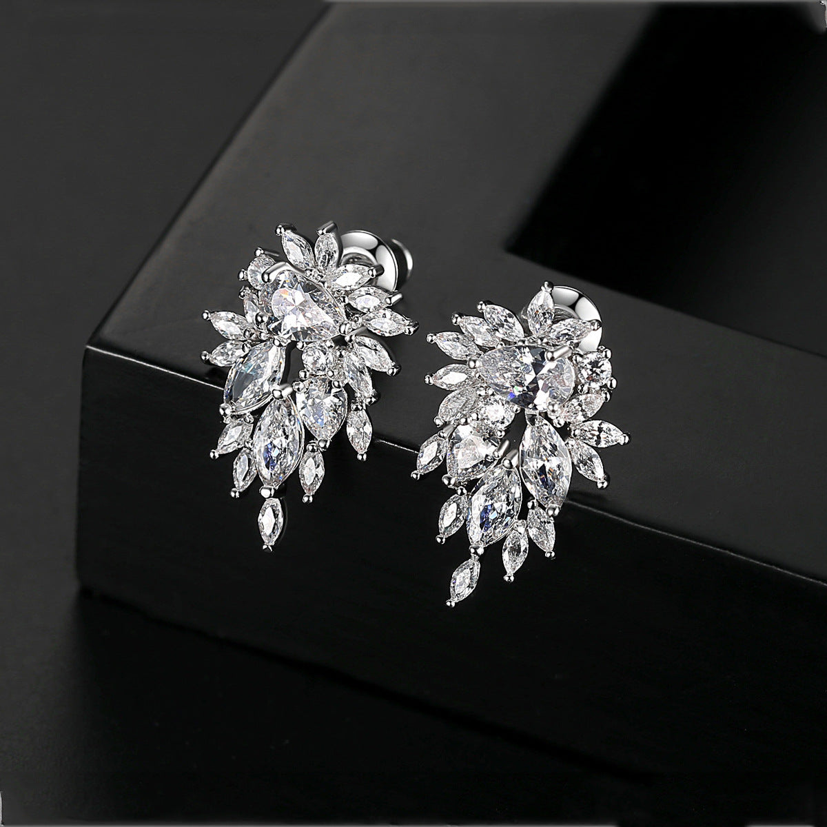 Floral Radiance Statement Earrings