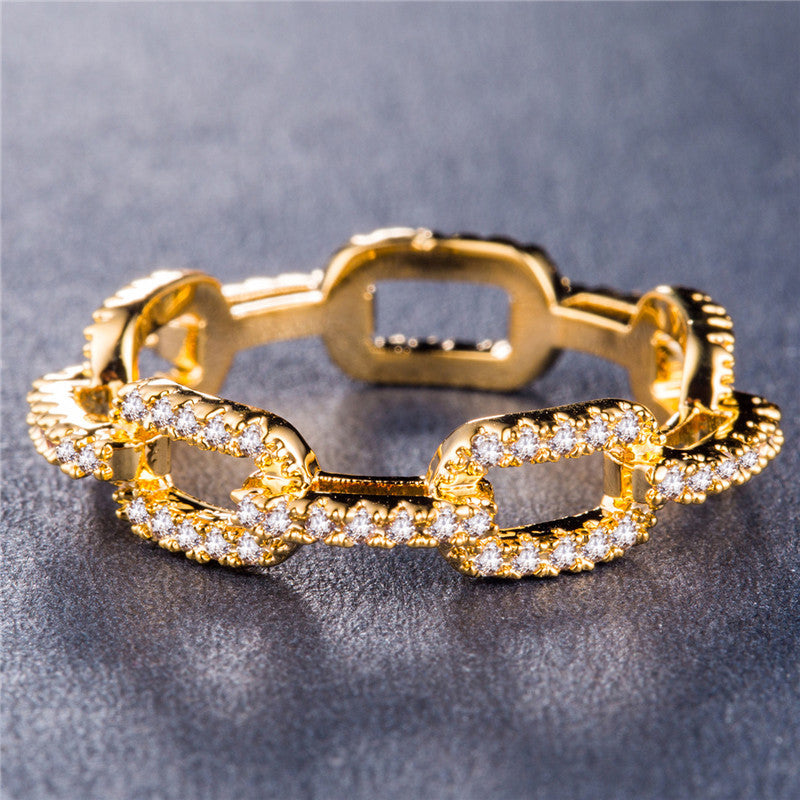 Studded Link Band Ring