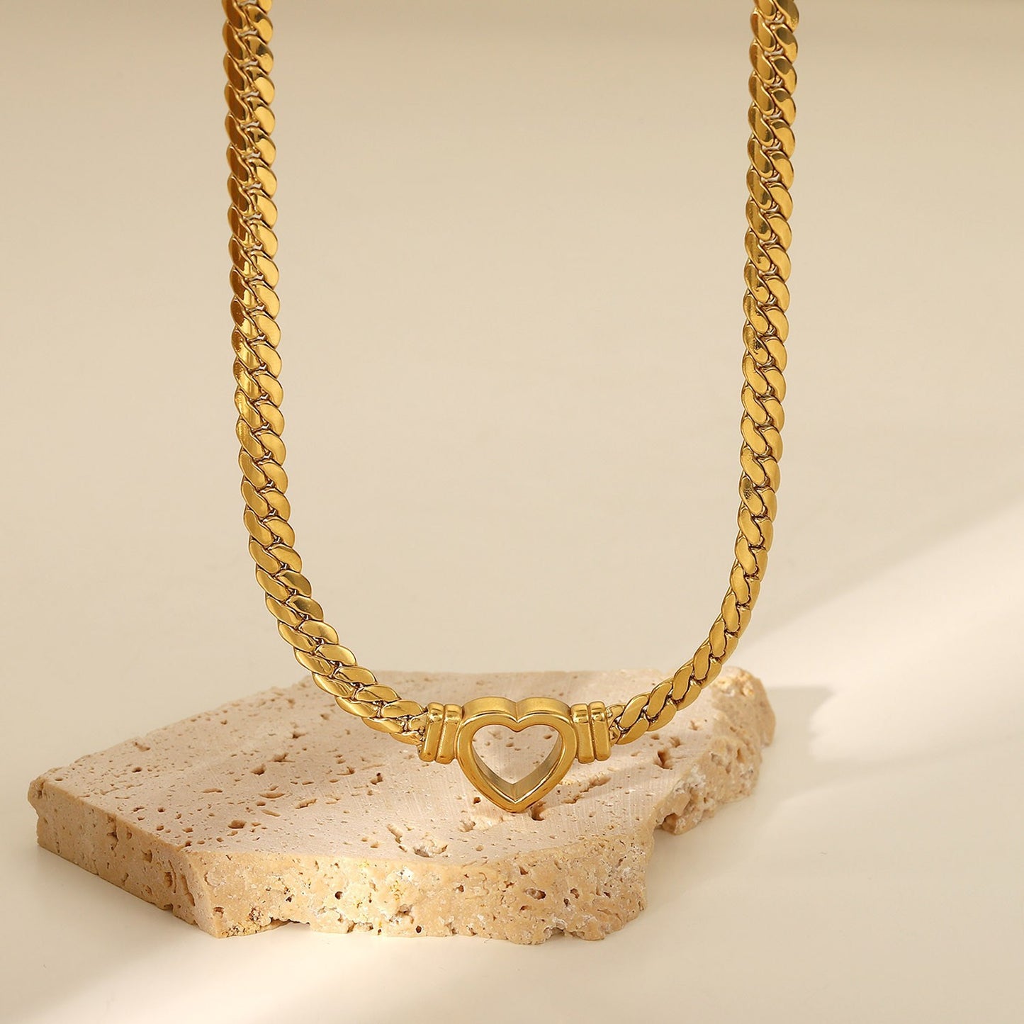 Cuban Link Heart Necklace