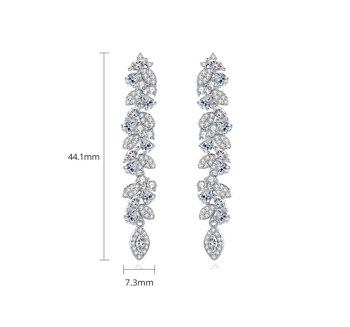 Ethereal Bloom Vertical Earrings