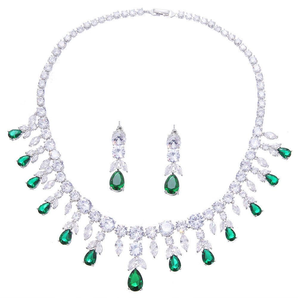 Imperial Emerald Green Necklace Set