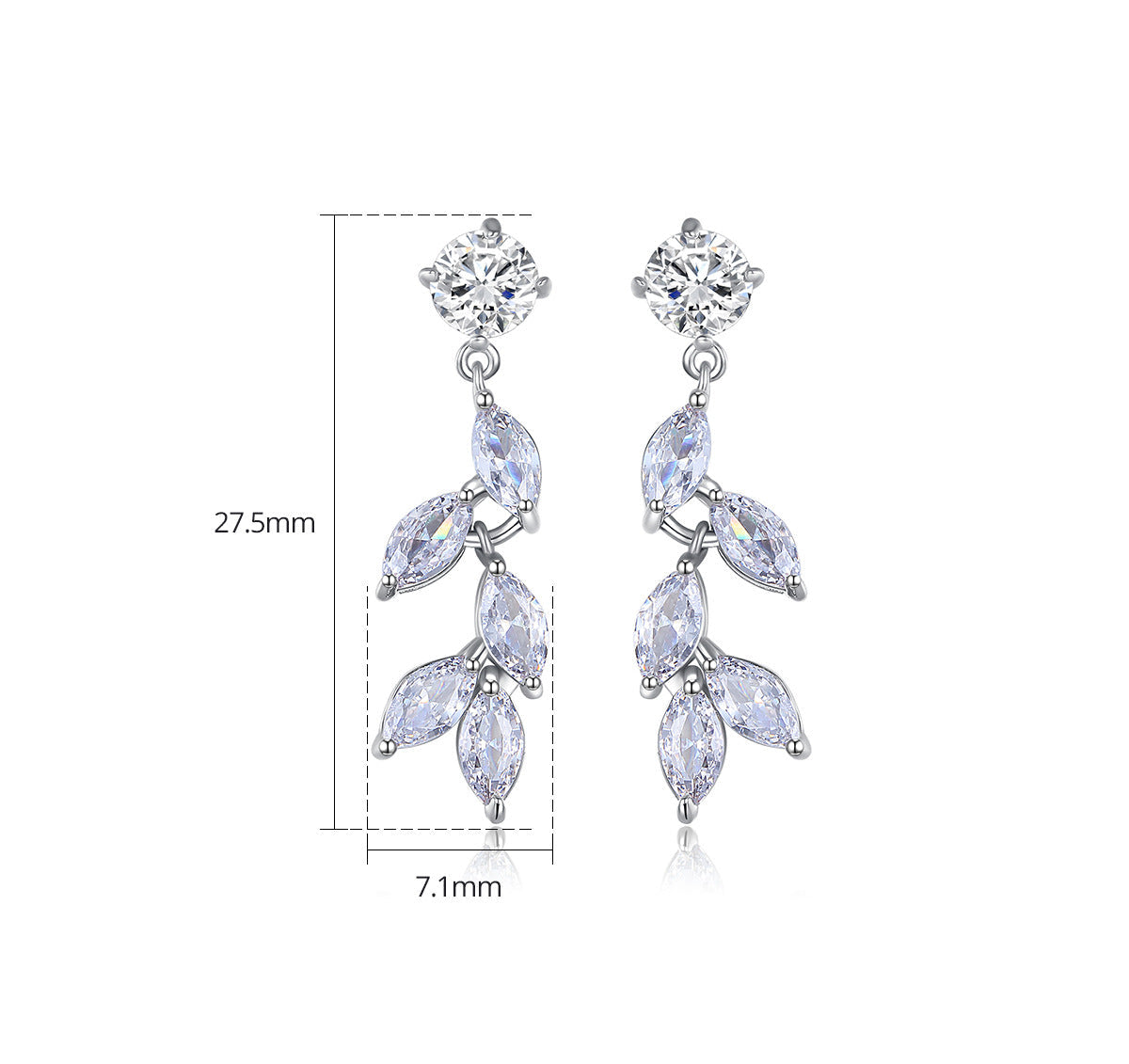 Elara Crystal Vine Earrings