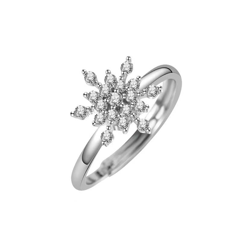 Spinning Snowflake Ring (Adjustable Size)