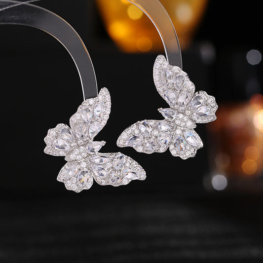 Crystal Flutter Butterfly Stud