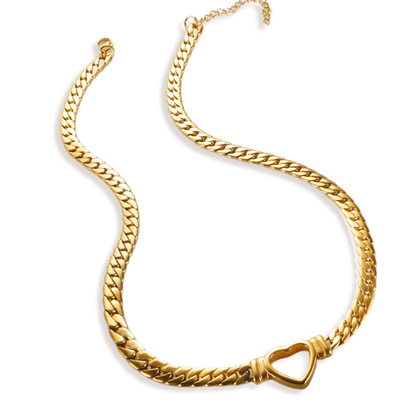 Cuban Link Heart Necklace