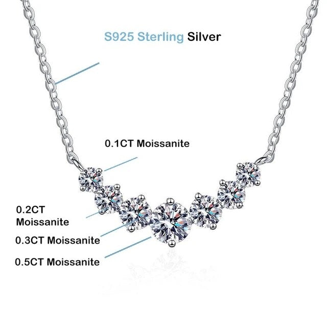 Solid Gold Flower Necklace - 0.5ct Moissanite Diamond Pendant –  peardedesign.com