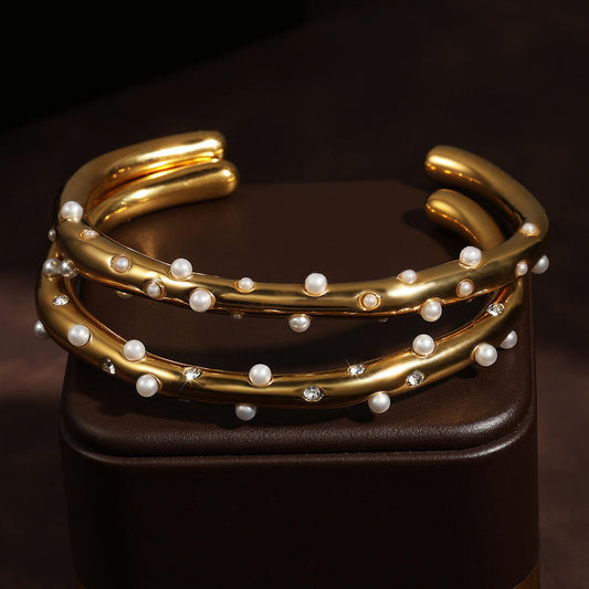 Pearl Arc Cuff Bracelet