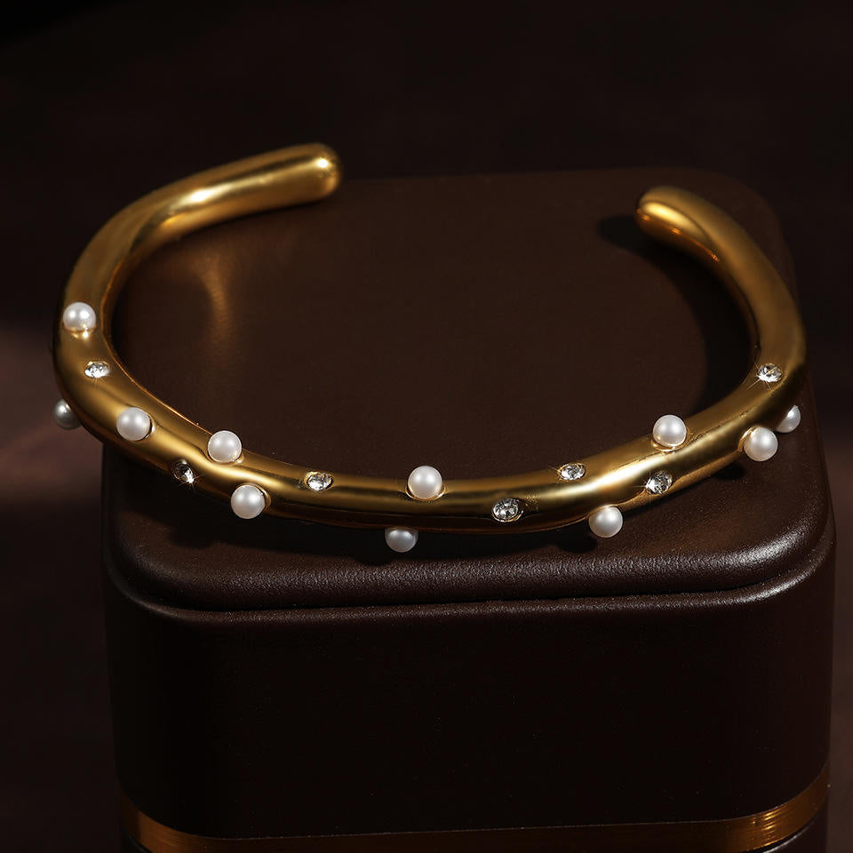 Pearl Arc Cuff Bracelet