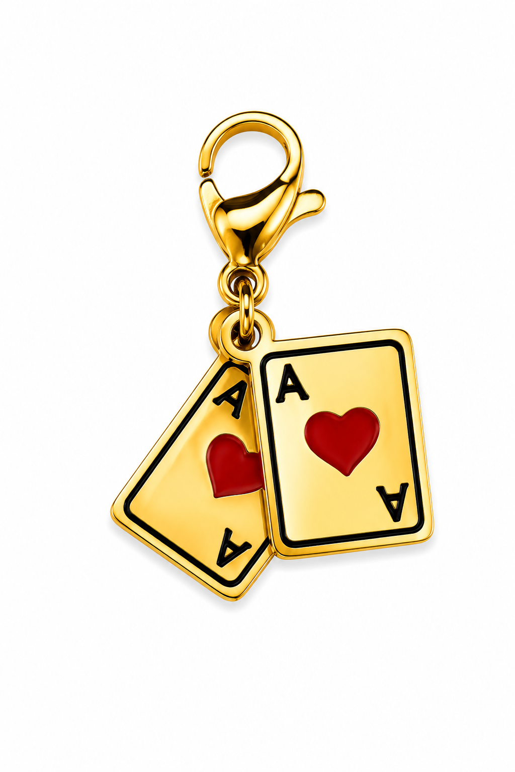 Ace of Hearts Charm — 18K gold plated, Zewar.co
