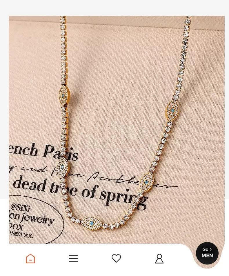 Evil Eye Bling Necklace and Bracelet