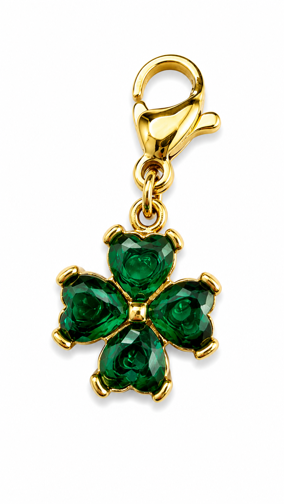 Lucky Clover Charm — 18K gold plated, Zewar.co