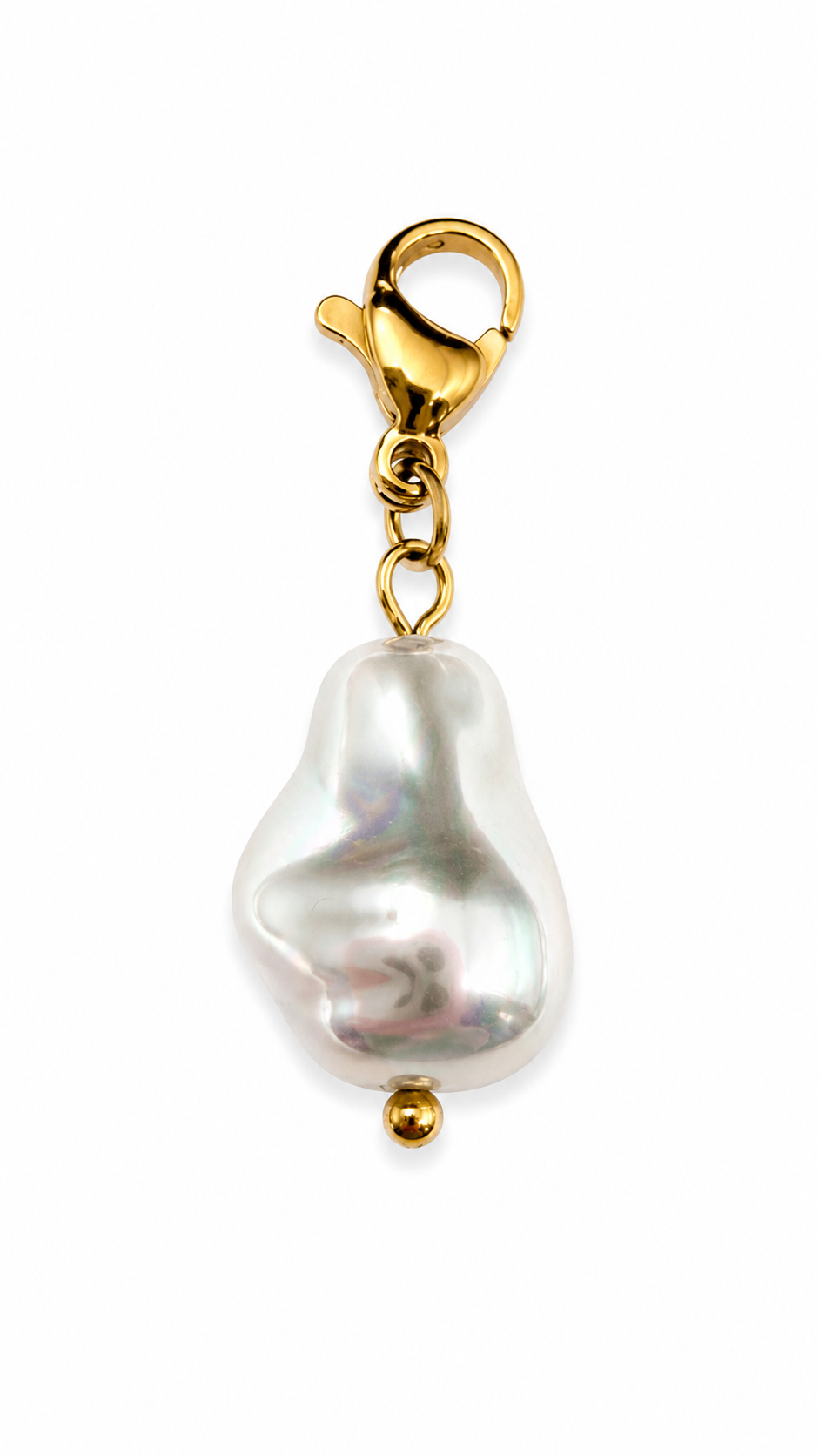 Baroque Pearl Charm — 18K gold plated, Zewar.co