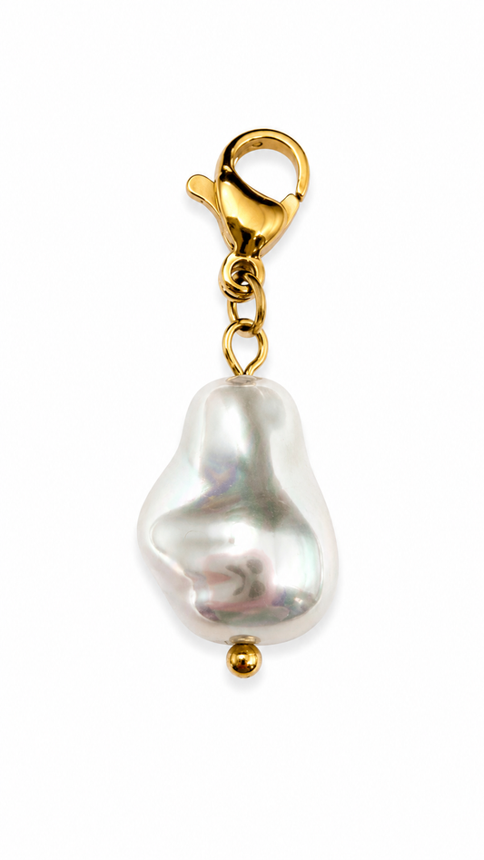 Baroque Pearl Charm — 18K gold plated, Zewar.co