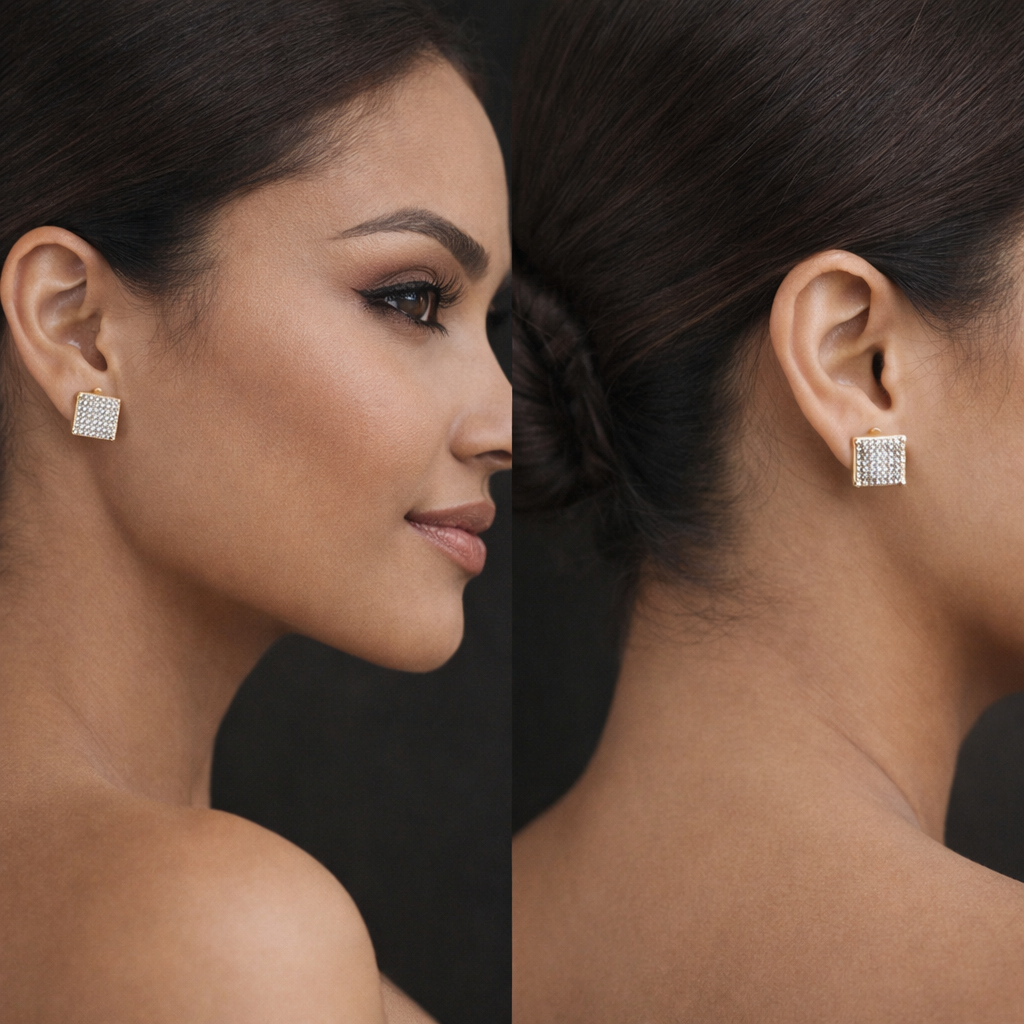 Starlit Square Studs