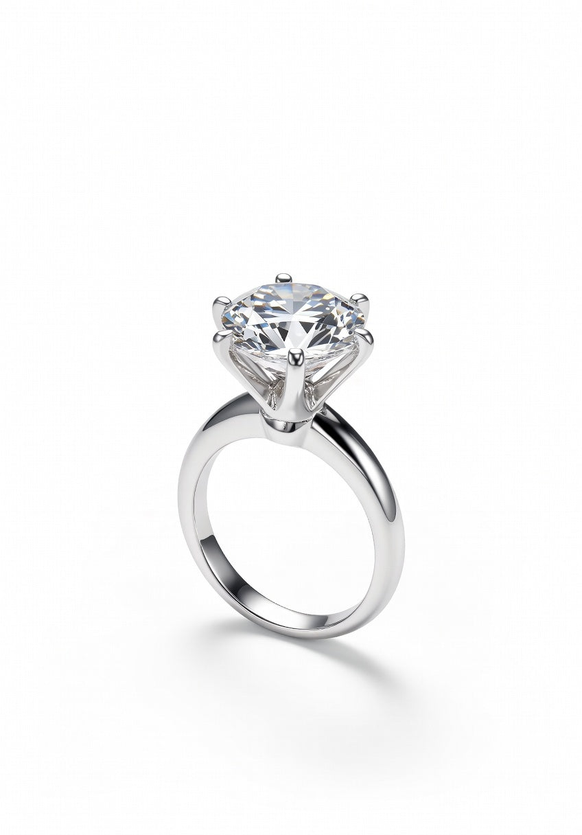 Classic Solitaire Ring (Titanium)