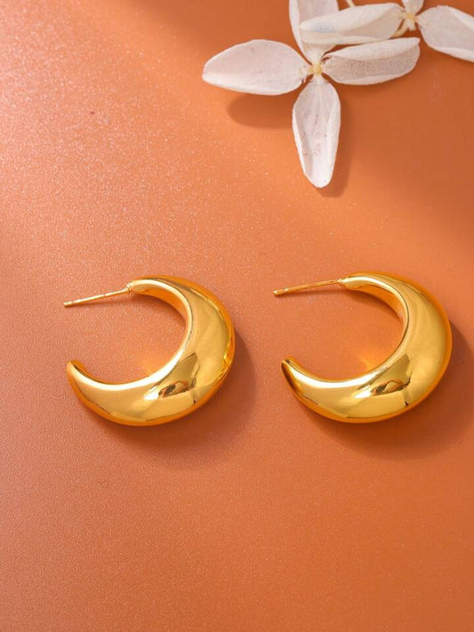 Exaggerated Gold Hoops