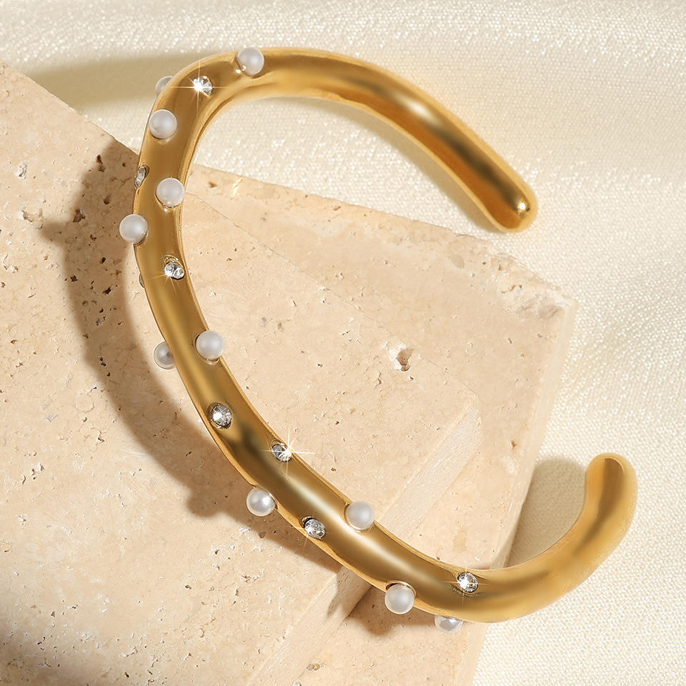 Pearl Arc Cuff Bracelet