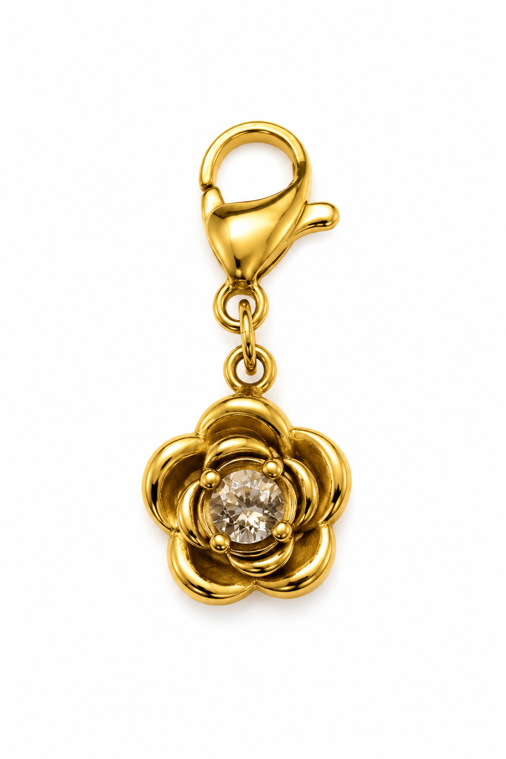Rose Charm — 18K gold plated, Zewar.co