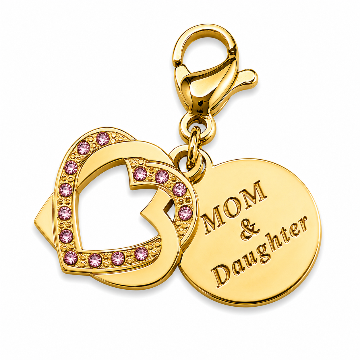 Mom & Daughter Charm — 18K gold plated, Zewar.co