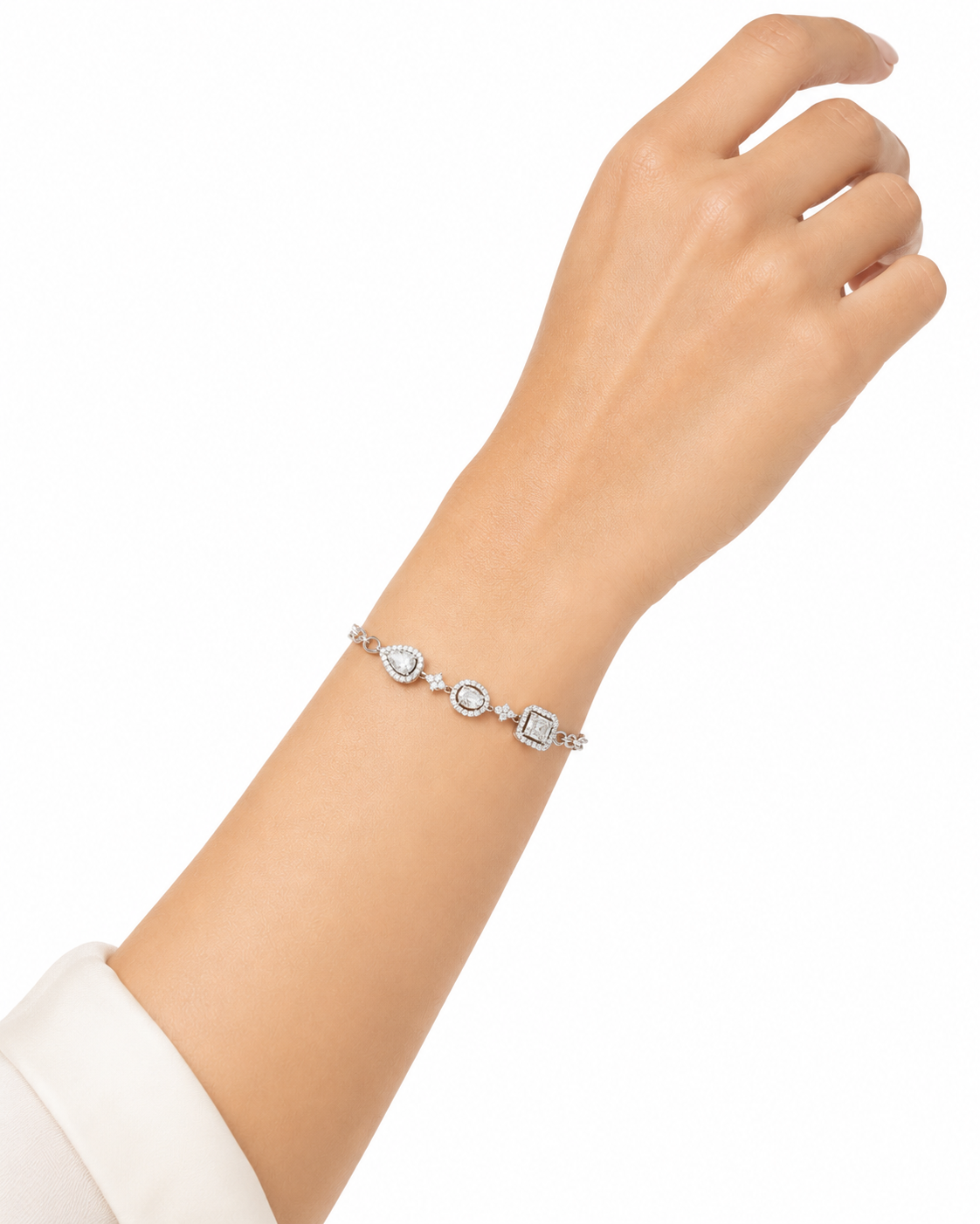Trinity Cut Charm Bracelet