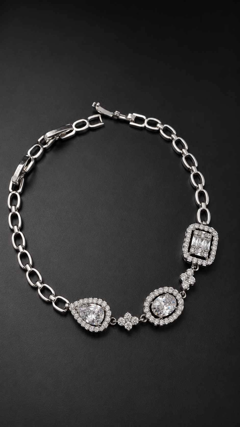 Trinity Cut Charm Bracelet