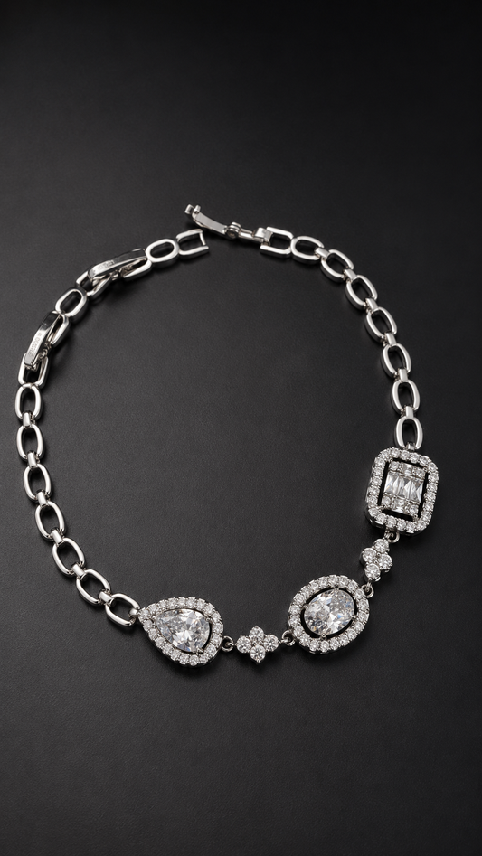 Trinity Cut Charm Bracelet
