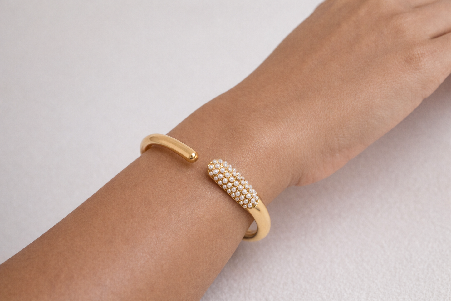 Crest Pearl Cuff Bracelet