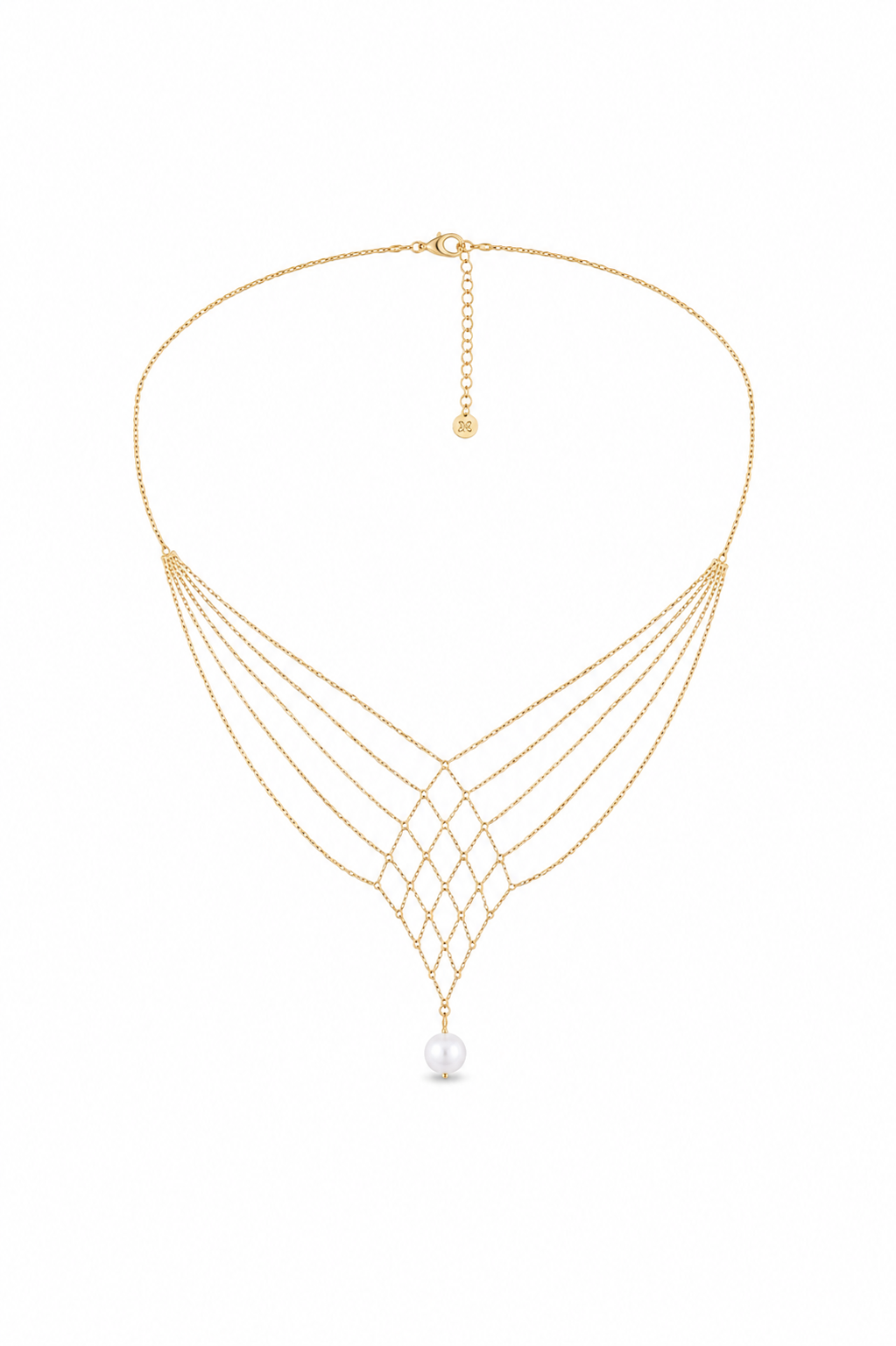 Golden Layers Pearl Necklace