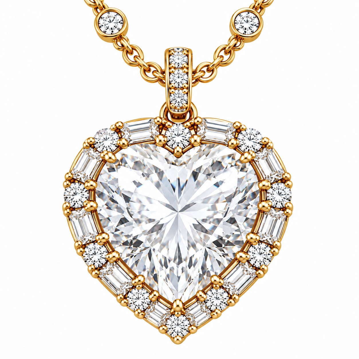 Golden Glow Heart Locket