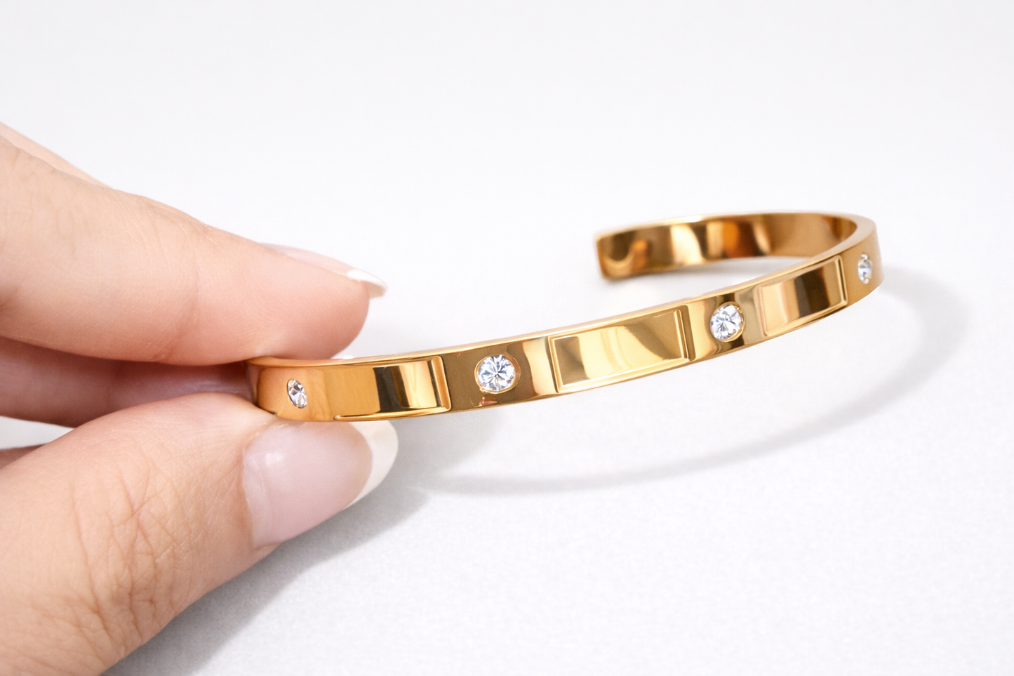 Sleek Diamond Cuff Bracelet