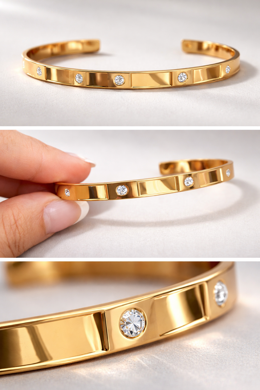 Sleek Diamond Cuff Bracelet