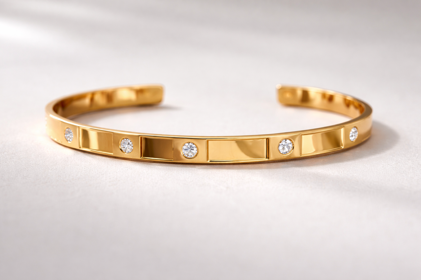 Sleek Diamond Cuff Bracelet